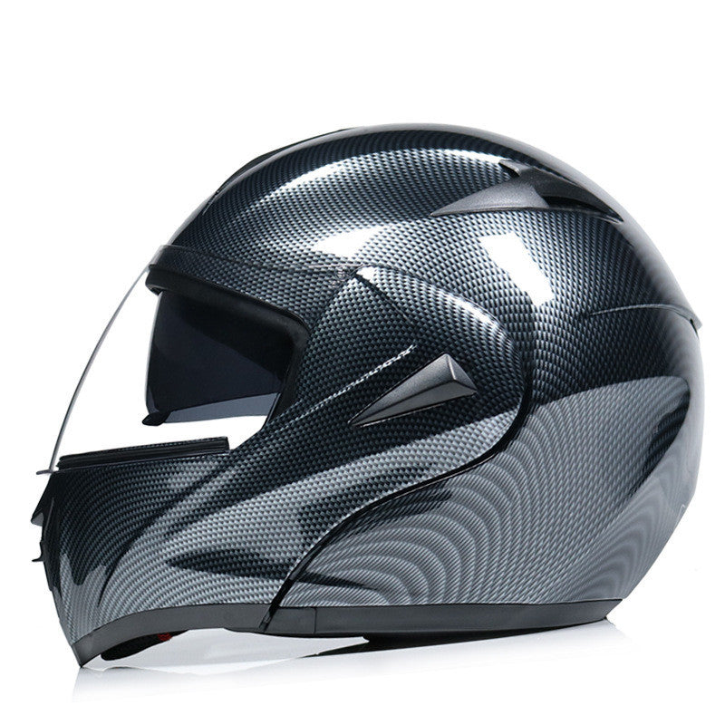 Helmet Carbon Fiber Double Mirror Electric Bike Helmet Men and Women