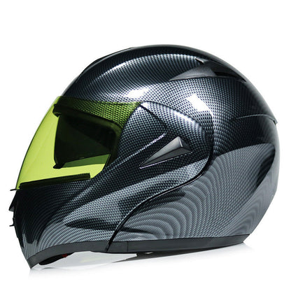 Helmet Carbon Fiber Double Mirror Electric Bike Helmet Men and Women