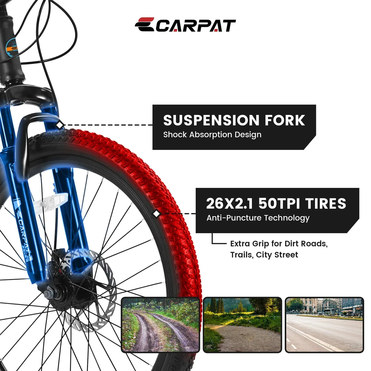 TrailStar™ City-Cruizer – 26" Shimano 21-Speed Mountain Bike