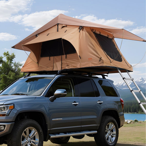 Softshell Roof Top Tent for 2-3 Person Waterproof for Jeep SUV W/ Ladder L Size