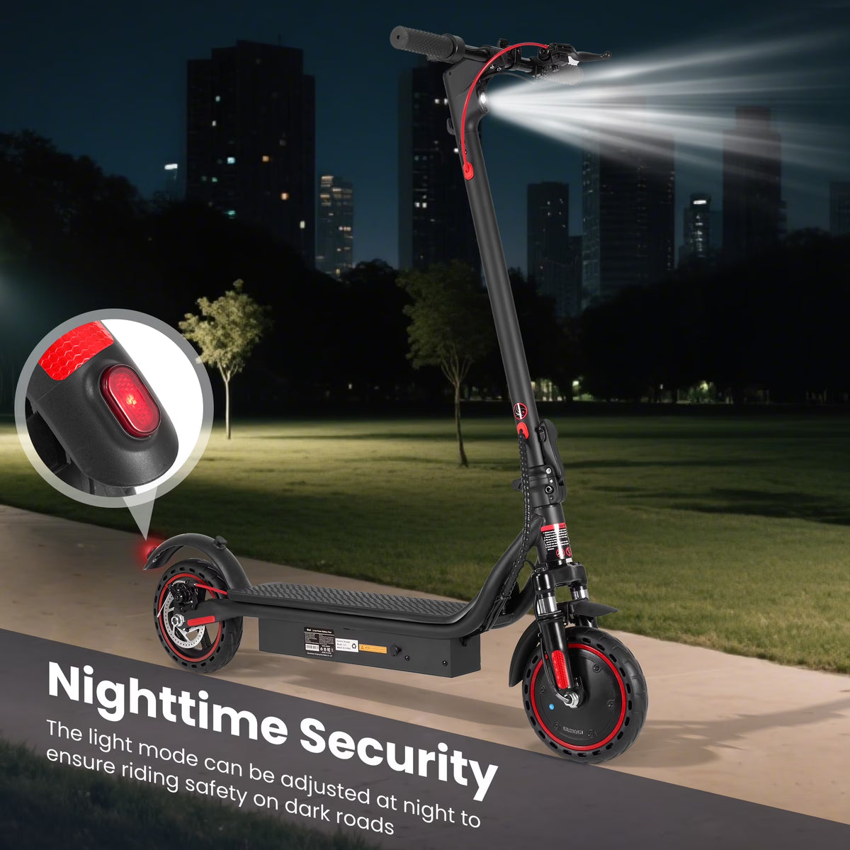Electric Scooter,350W Motor up to 16MPH 21-24Miles Range 8.5" Solid Tires Portable Commuting Foldable Scooter for Adults with Dual Braking, Escooter for Adults Commuting