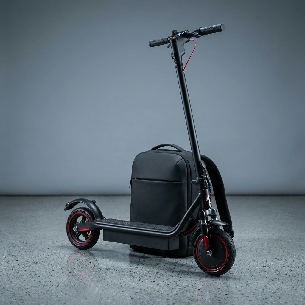 Electric Scooter,350W Motor up to 16MPH 21-24Miles Range 8.5" Solid Tires Portable Commuting Foldable Scooter for Adults with Dual Braking, Escooter for Adults Commuting — Studio Shot