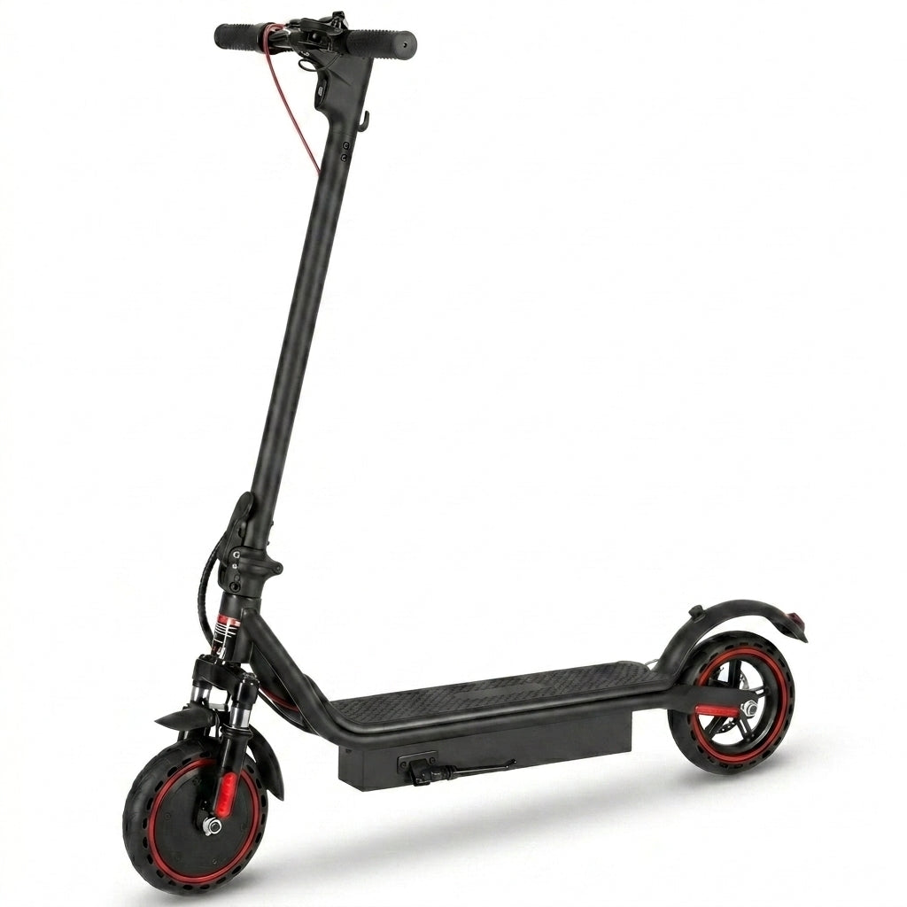 Electric Scooter,350W Motor up to 16MPH 21-24Miles Range 8.5" Solid Tires Portable Commuting Foldable Scooter for Adults with Dual Braking, Escooter for Adults Commuting — Studio Shot