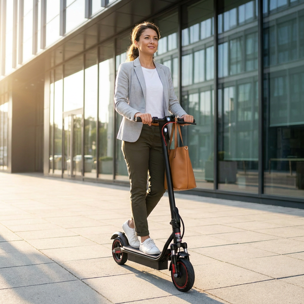 Electric Scooter Built for Daily Commuting, 350W Motor, 16MPH Speed, 21-24 Mile Range, Dual Braking