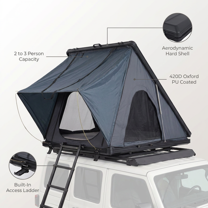 Hard Shell Rooftop Tent Pop-Up Tents 2-3 Person for SUV ‌Caravan Campervan — infographic