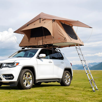 Softshell Roof Top Tent for 2-3 Person Waterproof for Jeep SUV W/ Ladder L Size