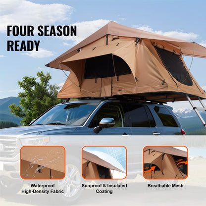 Softshell Roof Top Tent for 2-3 Person Waterproof for Jeep SUV W/ Ladder L Size