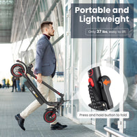 Electric Scooter,350W Motor up to 16MPH 21-24Miles Range 8.5" Solid Tires Portable Commuting Foldable Scooter for Adults with Dual Braking, Escooter for Adults Commuting