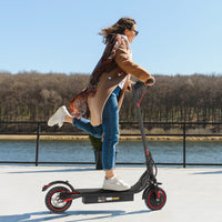 Electric Scooter,350W Motor up to 16MPH 21-24Miles Range 8.5" Solid Tires Portable Commuting Foldable Scooter for Adults with Dual Braking, Escooter for Adults Commuting