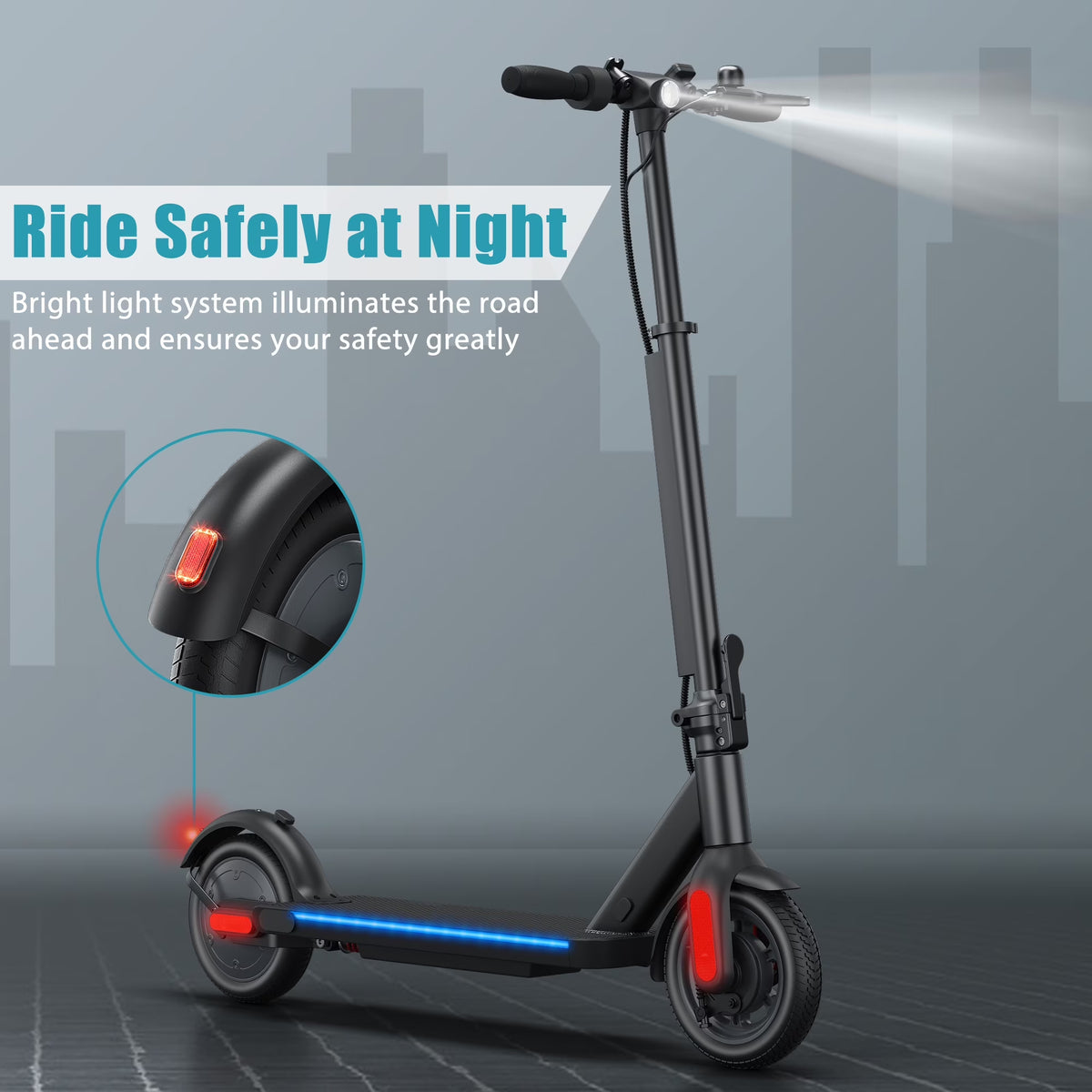 Electric Scooter for Adults, 350W Powerful Motor & 8.5" Solid Tires, Top 20 Mph & 20 Miles Range, Foldable Commuting E Scooter,Ul2272 Certified